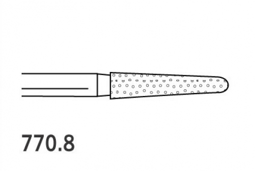 Two Striper Diamond Bur Round End Taper 770.8F 