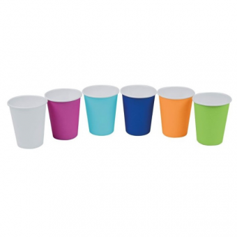 Medibase Paper Cups Assorted Colours 180ml