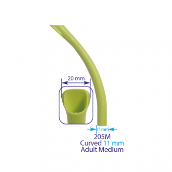 Adult HVE Autoclavable Aspirator Tips Curved 11mm Adult Medium