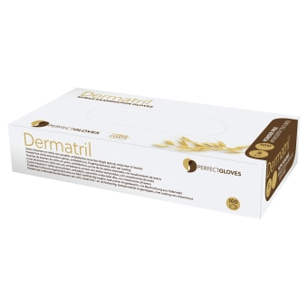 Dermatril Colloidal Oatmeal System Nitrile Examination Gloves - M (100) 