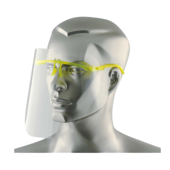 Visor Frame And 12 Face Shields Yellow Frame 