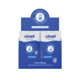 Clinell Antimicrobial Hand Wipes 100 