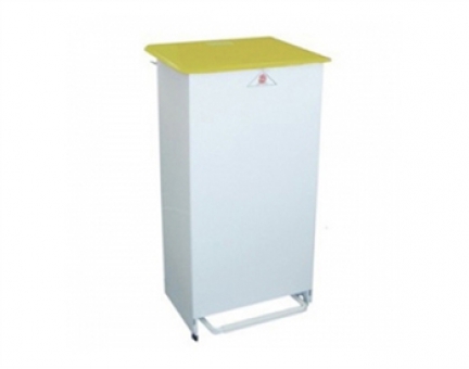 Fixed Bodied Sack Holder Bin 70L Yellow Lid