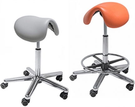 Saddle Stool with Foot Rest