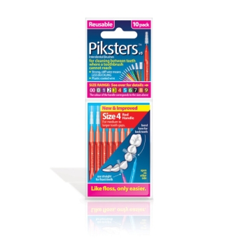 Piksters Interdental Brushes Red 4 