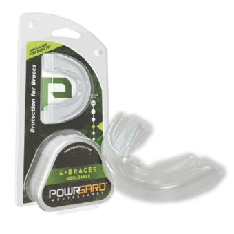 PowrGard Mouthguard 4 Braces Single Mouldable Green 