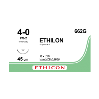 Ethilon Sutures Silver Uncoated 45cm 4-0 3/8 Circle Cutting 19mm 662g 