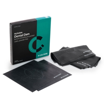 HySolate Latex Dental Dam Black Pre-Printed - Heavy 