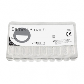 Unodent Professional Barbed Broaches - 25mm Size 6