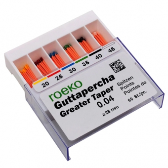 Roeko Gutta Percha Points Greater Taper 0.06 - ISO 45
