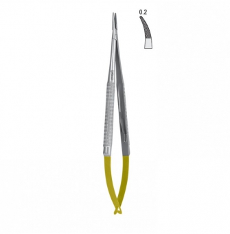 Falcon-Grip Micro Needle Holder Curved 150mm TC