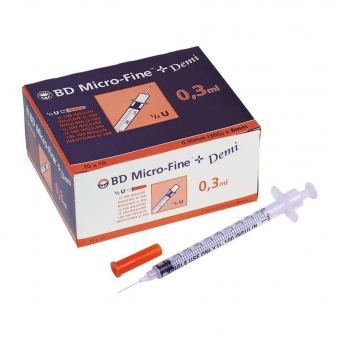 BD Micro-Fine+ Insulin Syringe 0.3ml 30G