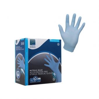 Premier Sterile Blue Nitrile Gloves Small