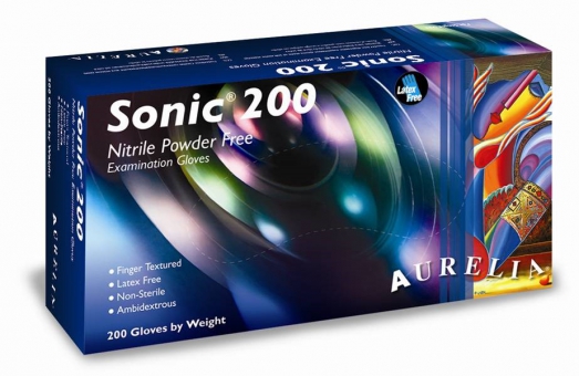 Sonic 200 - Nitrile Examination Gloves x200 Large