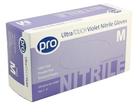 PRO UltraTOUCH Violet Nitrile Examination Gloves x200 Medium