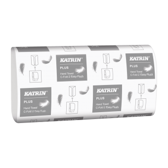 Katrin Plus 2 Ply C-Fold Hand Towels 2 Ply White