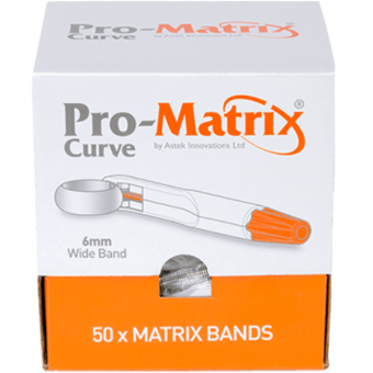 Pro-Matrix - Single Use Matrix Bands Curve - Wide - 6mm - Orange
