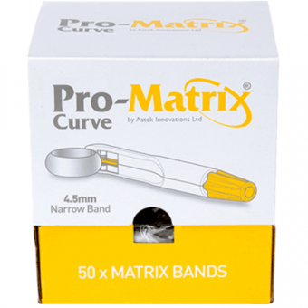 Pro-Matrix - Single Use Matrix Bands Curve - Narrow - 4.5mm - yellow