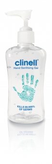 Clinell Hand Sanitising Gel 250ml Pump Dispenser