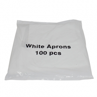 Flat Pack Disposable Aprons White 14