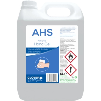 Clover AHS Hand Sanitiser Gel 5 litre Bottle 